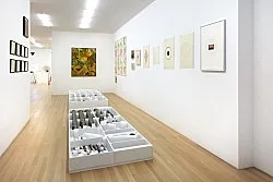 an exhibition organized by Diedrich Diederichsen amp Christopher Müller feat. Marcus Behmer, Stefan George, Rainer Werner Fassbinder, Hans Henny Jahnn, Lutz Bacher, Hans Kayser, Ludwig Gosewitz, Jordan Belson, Hapshash and the Coloured Coat, The Fool, Rogério Duarte, The Red KrayolaMayo Thompson, Walter de Maria, Sigmar Polke, Emil Schult, Isaac Abrams, John McCracken, Pedro Bell, Kai Althoff, Henrik Olesen, Öyvind Fahlström, Karlheinz Stockhausen, Sun Ra, Hartmut Geerken, Albert Oehlen, Jack Goldstein, Jutta Koether, Isa Genzken, Palermo, John Coltrane, Tony Conrad — Cosmic Communities Coming Out Into Outer Space Homofuturism, Applied Psychedelia amp Magic Connectivity — Exhibitions — Galerie Buchholz — Image 156