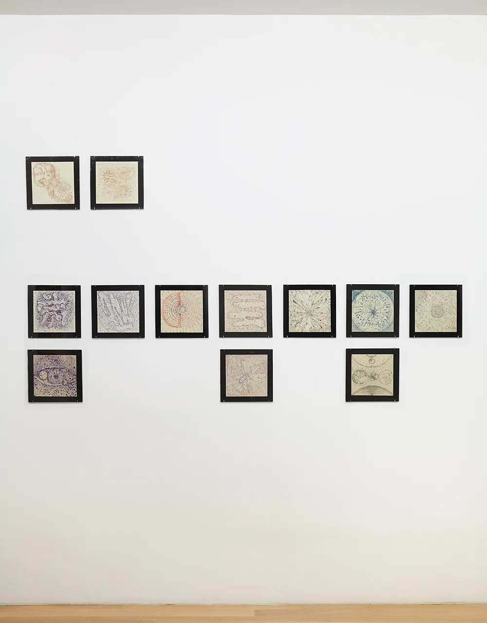 an exhibition organized by Diedrich Diederichsen amp Christopher Müller feat. Marcus Behmer, Stefan George, Rainer Werner Fassbinder, Hans Henny Jahnn, Lutz Bacher, Hans Kayser, Ludwig Gosewitz, Jordan Belson, Hapshash and the Coloured Coat, The Fool, Rogério Duarte, The Red KrayolaMayo Thompson, Walter de Maria, Sigmar Polke, Emil Schult, Isaac Abrams, John McCracken, Pedro Bell, Kai Althoff, Henrik Olesen, Öyvind Fahlström, Karlheinz Stockhausen, Sun Ra, Hartmut Geerken, Albert Oehlen, Jack Goldstein, Jutta Koether, Isa Genzken, Palermo, John Coltrane, Tony Conrad — Cosmic Communities Coming Out Into Outer Space Homofuturism, Applied Psychedelia amp Magic Connectivity — Exhibitions — Galerie Buchholz — Image 28