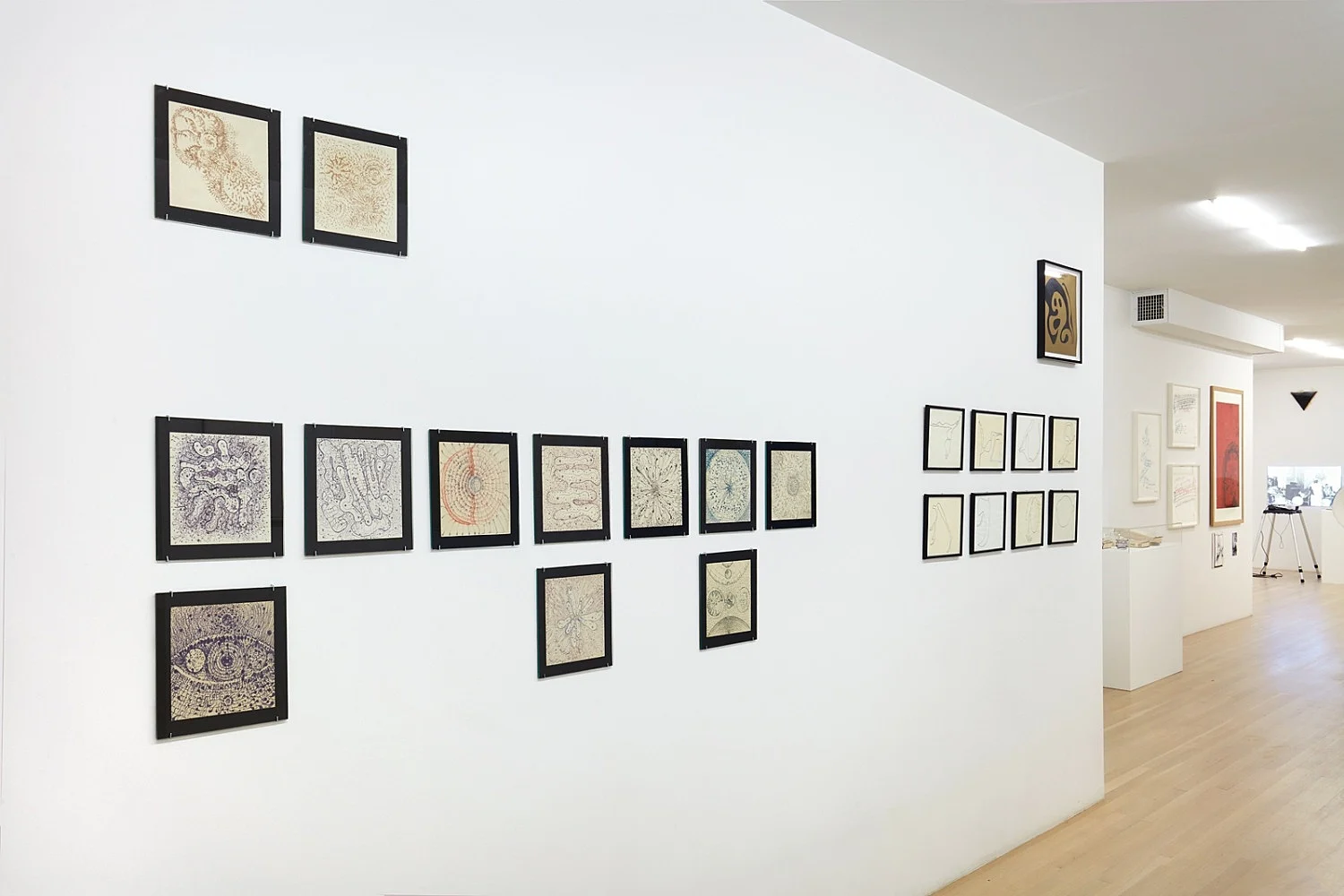 an exhibition organized by Diedrich Diederichsen amp Christopher Müller feat. Marcus Behmer, Stefan George, Rainer Werner Fassbinder, Hans Henny Jahnn, Lutz Bacher, Hans Kayser, Ludwig Gosewitz, Jordan Belson, Hapshash and the Coloured Coat, The Fool, Rogério Duarte, The Red KrayolaMayo Thompson, Walter de Maria, Sigmar Polke, Emil Schult, Isaac Abrams, John McCracken, Pedro Bell, Kai Althoff, Henrik Olesen, Öyvind Fahlström, Karlheinz Stockhausen, Sun Ra, Hartmut Geerken, Albert Oehlen, Jack Goldstein, Jutta Koether, Isa Genzken, Palermo, John Coltrane, Tony Conrad — Cosmic Communities Coming Out Into Outer Space Homofuturism, Applied Psychedelia amp Magic Connectivity — Exhibitions — Galerie Buchholz — Image 46