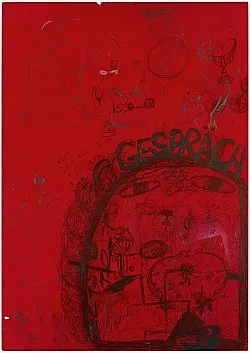 an exhibition organized by Diedrich Diederichsen amp Christopher Müller feat. Marcus Behmer, Stefan George, Rainer Werner Fassbinder, Hans Henny Jahnn, Lutz Bacher, Hans Kayser, Ludwig Gosewitz, Jordan Belson, Hapshash and the Coloured Coat, The Fool, Rogério Duarte, The Red KrayolaMayo Thompson, Walter de Maria, Sigmar Polke, Emil Schult, Isaac Abrams, John McCracken, Pedro Bell, Kai Althoff, Henrik Olesen, Öyvind Fahlström, Karlheinz Stockhausen, Sun Ra, Hartmut Geerken, Albert Oehlen, Jack Goldstein, Jutta Koether, Isa Genzken, Palermo, John Coltrane, Tony Conrad — Cosmic Communities Coming Out Into Outer Space Homofuturism, Applied Psychedelia amp Magic Connectivity — Exhibitions — Galerie Buchholz — Image 189