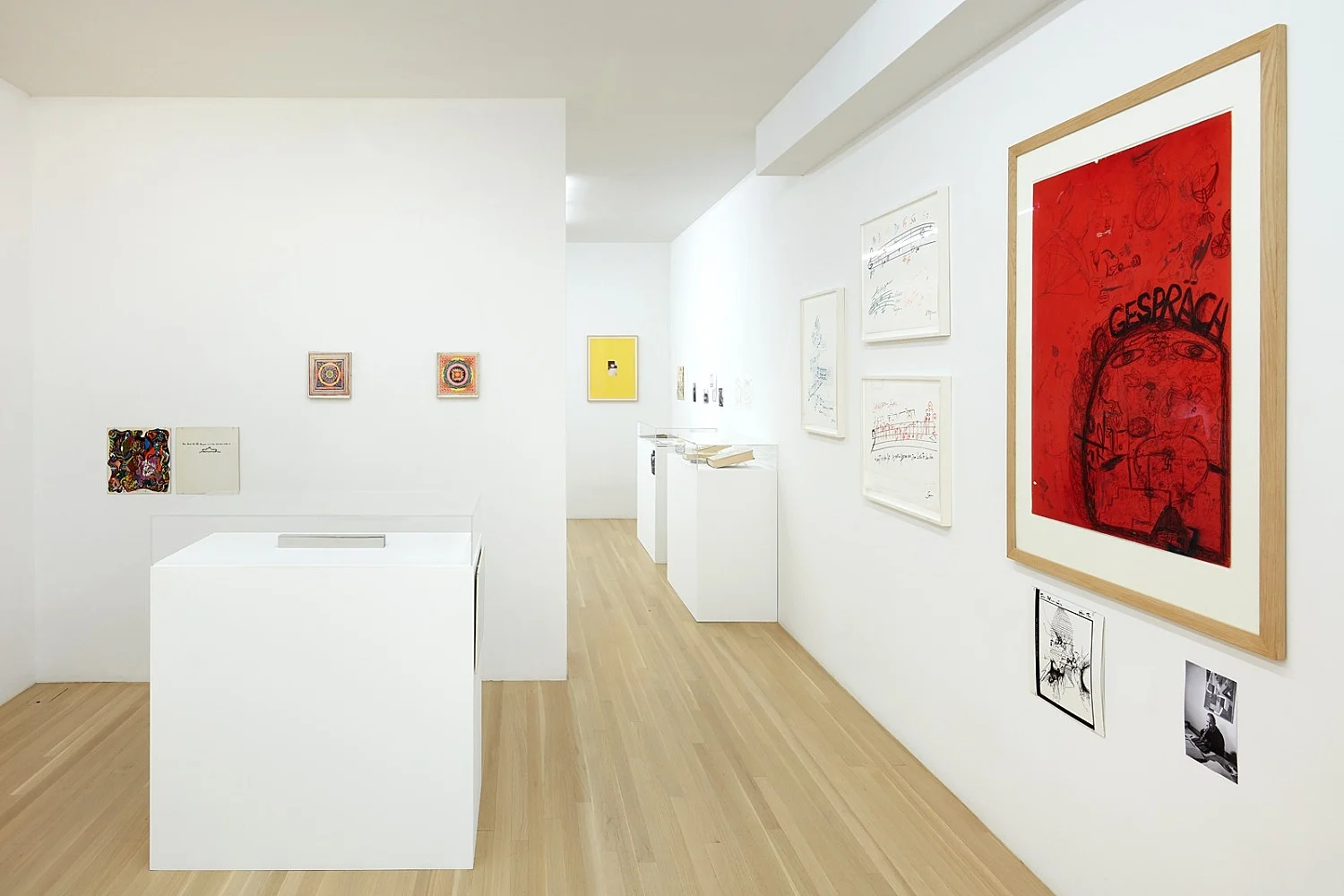 an exhibition organized by Diedrich Diederichsen amp Christopher Müller feat. Marcus Behmer, Stefan George, Rainer Werner Fassbinder, Hans Henny Jahnn, Lutz Bacher, Hans Kayser, Ludwig Gosewitz, Jordan Belson, Hapshash and the Coloured Coat, The Fool, Rogério Duarte, The Red KrayolaMayo Thompson, Walter de Maria, Sigmar Polke, Emil Schult, Isaac Abrams, John McCracken, Pedro Bell, Kai Althoff, Henrik Olesen, Öyvind Fahlström, Karlheinz Stockhausen, Sun Ra, Hartmut Geerken, Albert Oehlen, Jack Goldstein, Jutta Koether, Isa Genzken, Palermo, John Coltrane, Tony Conrad — Cosmic Communities Coming Out Into Outer Space Homofuturism, Applied Psychedelia amp Magic Connectivity — Exhibitions — Galerie Buchholz — Image 60