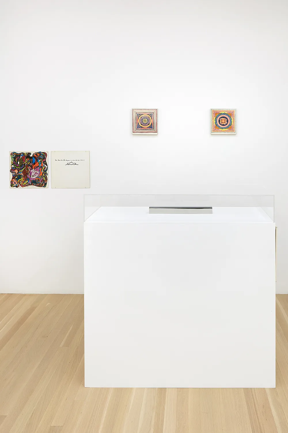 an exhibition organized by Diedrich Diederichsen amp Christopher Müller feat. Marcus Behmer, Stefan George, Rainer Werner Fassbinder, Hans Henny Jahnn, Lutz Bacher, Hans Kayser, Ludwig Gosewitz, Jordan Belson, Hapshash and the Coloured Coat, The Fool, Rogério Duarte, The Red KrayolaMayo Thompson, Walter de Maria, Sigmar Polke, Emil Schult, Isaac Abrams, John McCracken, Pedro Bell, Kai Althoff, Henrik Olesen, Öyvind Fahlström, Karlheinz Stockhausen, Sun Ra, Hartmut Geerken, Albert Oehlen, Jack Goldstein, Jutta Koether, Isa Genzken, Palermo, John Coltrane, Tony Conrad — Cosmic Communities Coming Out Into Outer Space Homofuturism, Applied Psychedelia amp Magic Connectivity — Exhibitions — Galerie Buchholz — Image 62