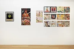 an exhibition organized by Diedrich Diederichsen amp Christopher Müller feat. Marcus Behmer, Stefan George, Rainer Werner Fassbinder, Hans Henny Jahnn, Lutz Bacher, Hans Kayser, Ludwig Gosewitz, Jordan Belson, Hapshash and the Coloured Coat, The Fool, Rogério Duarte, The Red KrayolaMayo Thompson, Walter de Maria, Sigmar Polke, Emil Schult, Isaac Abrams, John McCracken, Pedro Bell, Kai Althoff, Henrik Olesen, Öyvind Fahlström, Karlheinz Stockhausen, Sun Ra, Hartmut Geerken, Albert Oehlen, Jack Goldstein, Jutta Koether, Isa Genzken, Palermo, John Coltrane, Tony Conrad — Cosmic Communities Coming Out Into Outer Space Homofuturism, Applied Psychedelia amp Magic Connectivity — Exhibitions — Galerie Buchholz — Image 233