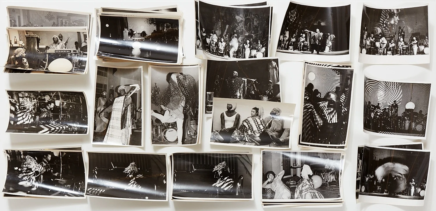 an exhibition organized by Diedrich Diederichsen amp Christopher Müller feat. Marcus Behmer, Stefan George, Rainer Werner Fassbinder, Hans Henny Jahnn, Lutz Bacher, Hans Kayser, Ludwig Gosewitz, Jordan Belson, Hapshash and the Coloured Coat, The Fool, Rogério Duarte, The Red KrayolaMayo Thompson, Walter de Maria, Sigmar Polke, Emil Schult, Isaac Abrams, John McCracken, Pedro Bell, Kai Althoff, Henrik Olesen, Öyvind Fahlström, Karlheinz Stockhausen, Sun Ra, Hartmut Geerken, Albert Oehlen, Jack Goldstein, Jutta Koether, Isa Genzken, Palermo, John Coltrane, Tony Conrad — Cosmic Communities Coming Out Into Outer Space Homofuturism, Applied Psychedelia amp Magic Connectivity — Exhibitions — Galerie Buchholz — Image 106