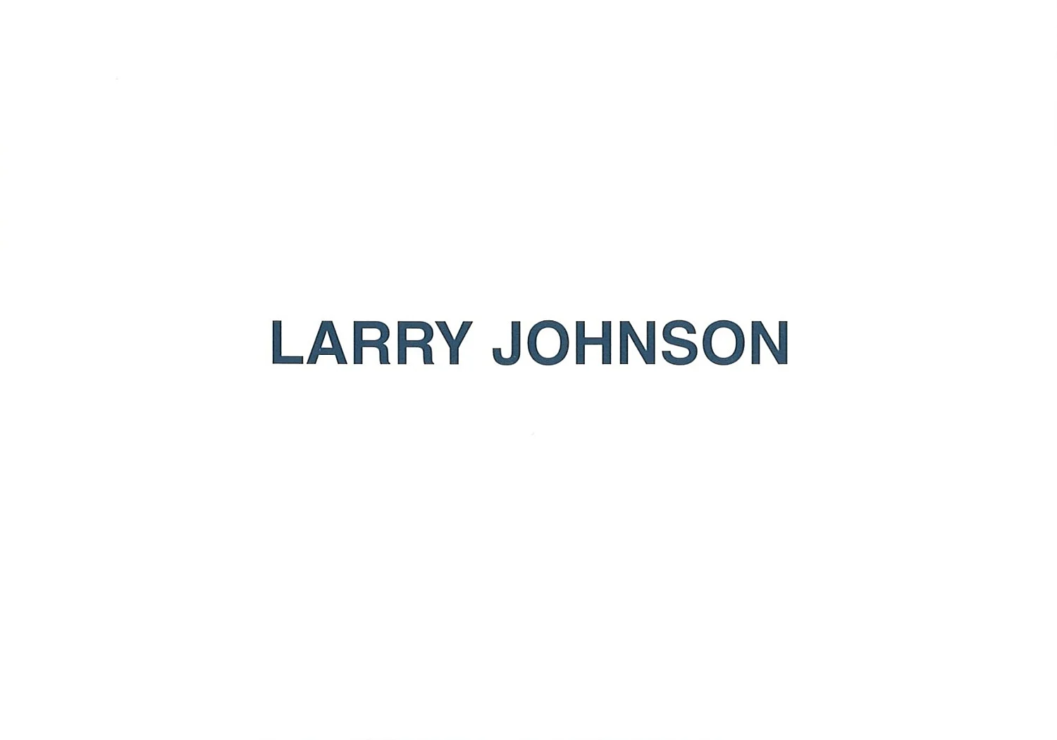 Larry Johnson Cologne 1998 — Larry Johnson — Exhibitions — Galerie Buchholz — Image 01