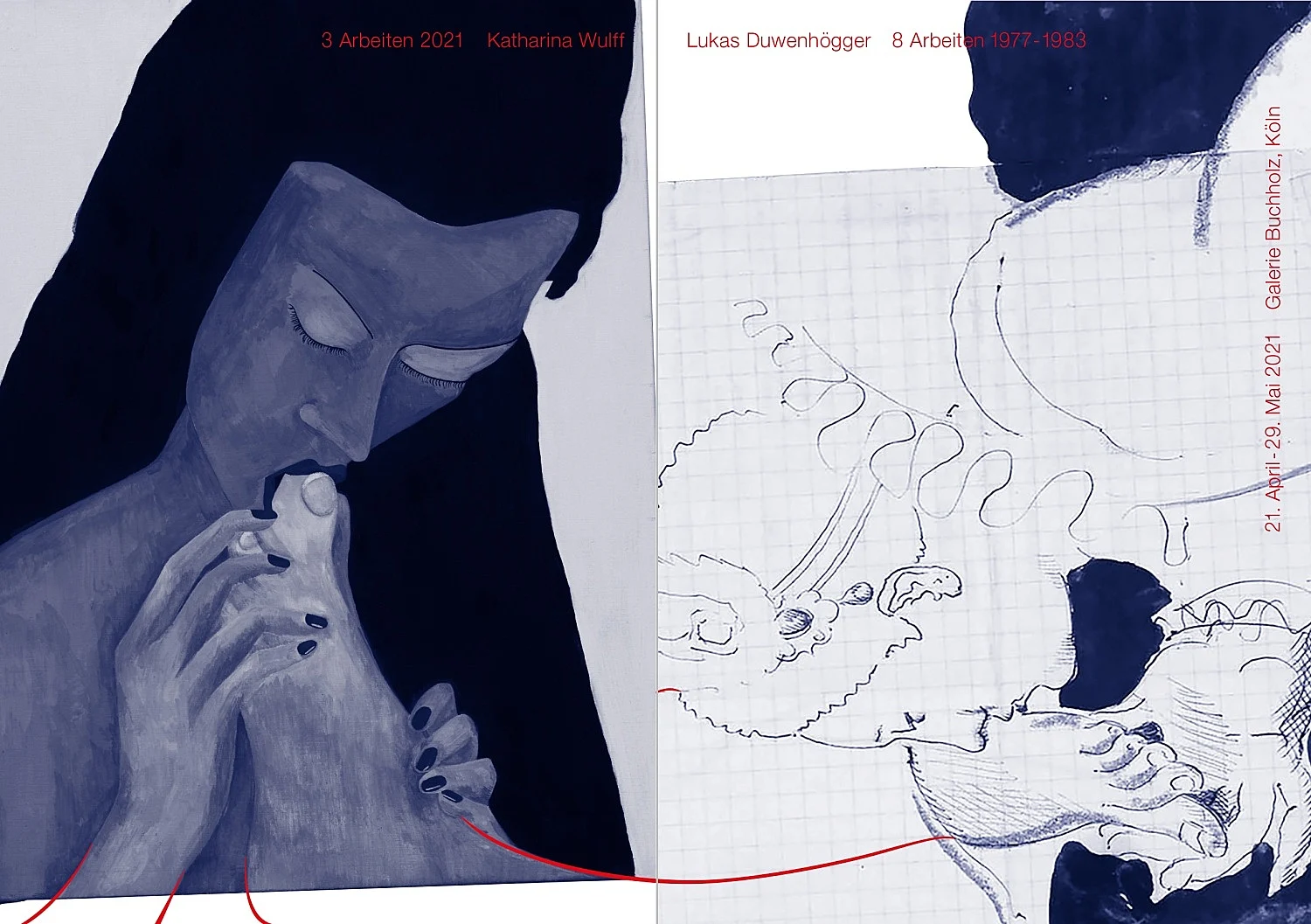 Duwenhögger Wulff Köln 2021 — Lukas Duwenhögger Katharina Wulff — Exhibitions — Galerie Buchholz — Image 01