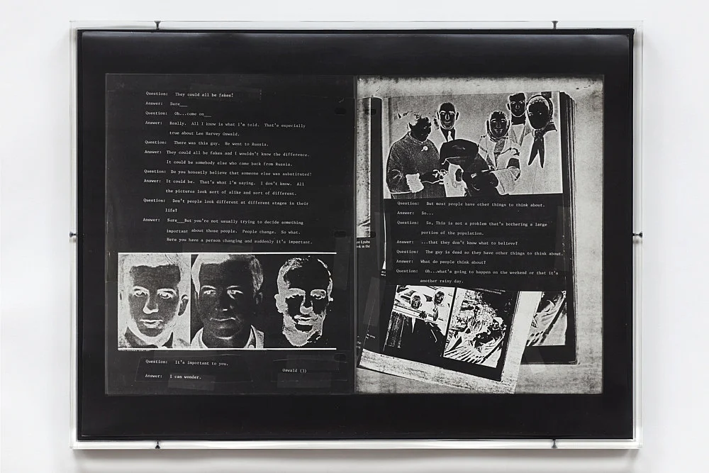 The Lee Harvey Oswald Interview — Lutz Bacher — Exhibitions — Galerie Buchholz — Image 00