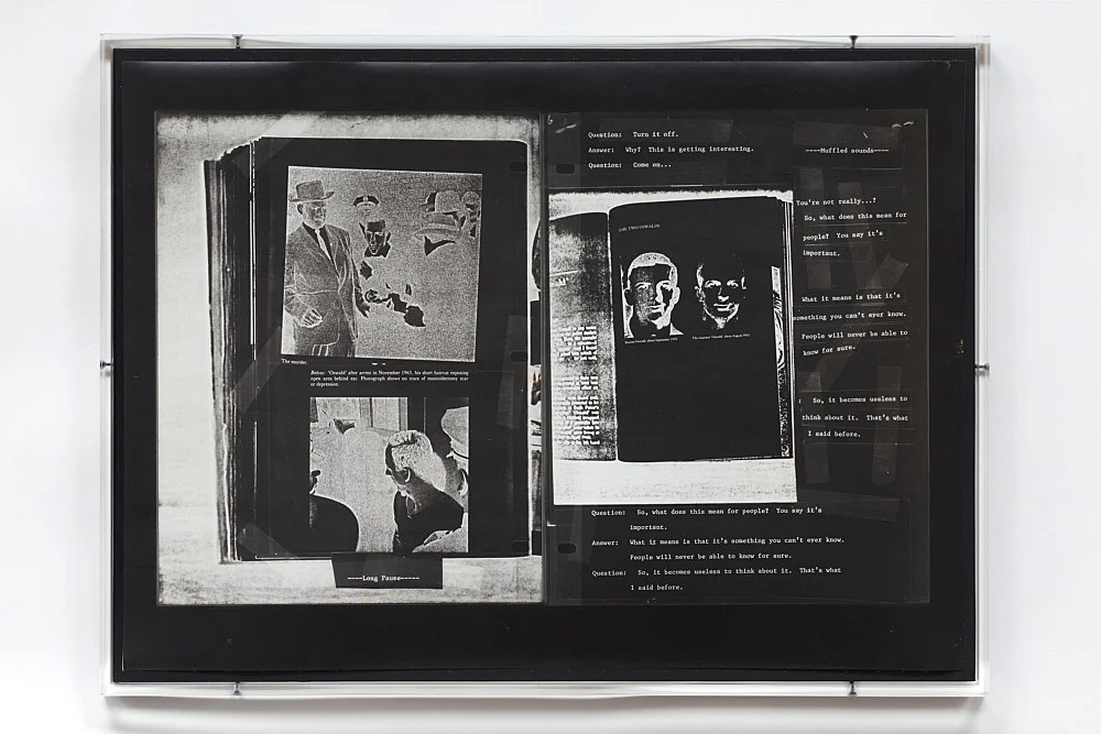 The Lee Harvey Oswald Interview — Lutz Bacher — Exhibitions — Galerie Buchholz — Image 00